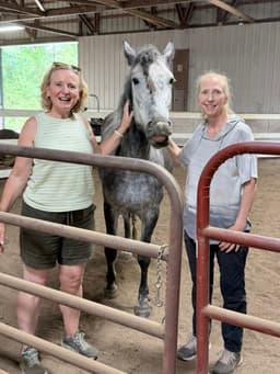 Gail M. at No Reins retreat